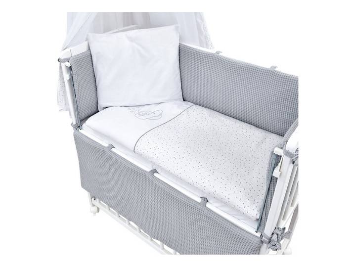 Baby-Delux Beistellbett Babybett verschiedene Designs, Stillbett 90x40 weiß höhenverstellbar, Matratze inkl. komplett Set