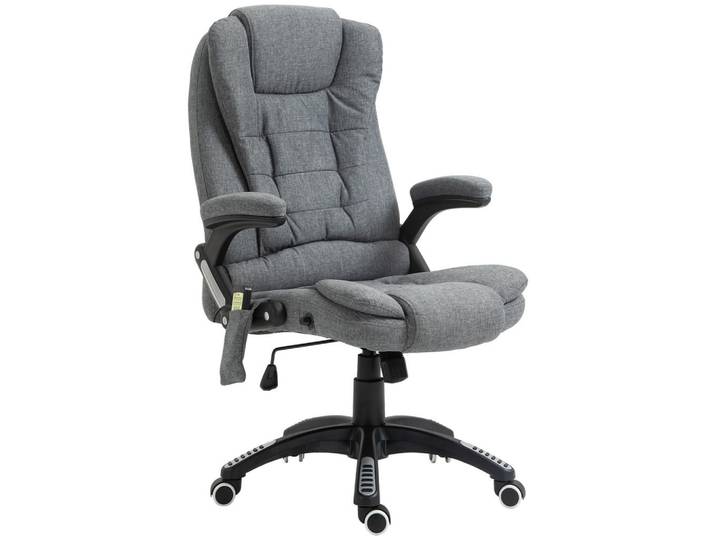 Jamb Bürostuhl Massage Grau, Grau, Dunkelgrau, Kunststoff, Textil, 67x116x74 cm, Büromöbel, Bürostühle, Drehstuhl
