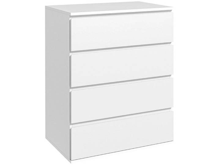 Commode - HOMCOM - 4 tiroirs meuble de rangement épuré style moderne chambre salon mobilier - bois - 60x40x80cm - blanc