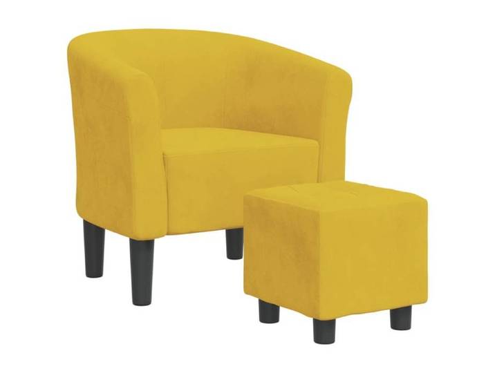 Mode Chaise cabriolet/Chaise de salon 1 PLACE - PARAJIE - max charge 110kg - avec repose-pied jaune velours @9836978070