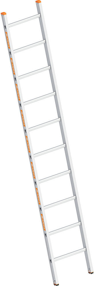 Alu-Anlegeleiter, mit Sprossen, Breite 450 mm, 10 Sprossen Layher