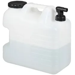 Relaxdays Wasserkanister mit Hahn Weiß,Schwarz