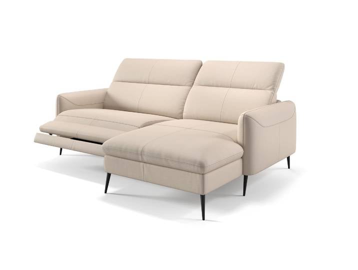 Leder Ecksofa MESSINA Mini Eckcouh Kompakt elektrisches Sofa