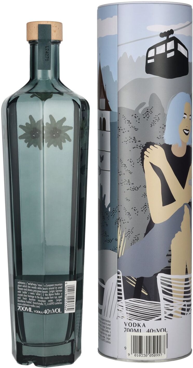 Edelweiss Vodka Edelweiss The Alpine Vodka KITZBÜHEL 40% Vol. 0,7l in Tinbox