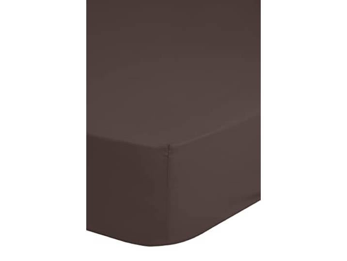 Spannbettlaken, 90 x 220 cm, Baumwoll-Satin, Schokoladenbraun/Schwarz