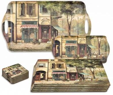 "Pimpernel Cork Placemat Coaster Tray Set - 1"" H x 4"" L x 4"" W"