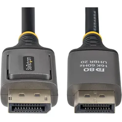 StarTech .com DP21V-2M-DP80-CABLE, 2 m, DisplayPort, DisplayPort, Mâle, Mâle, 15360 x 8640 pixels (2 m), Videokabel, Schwarz