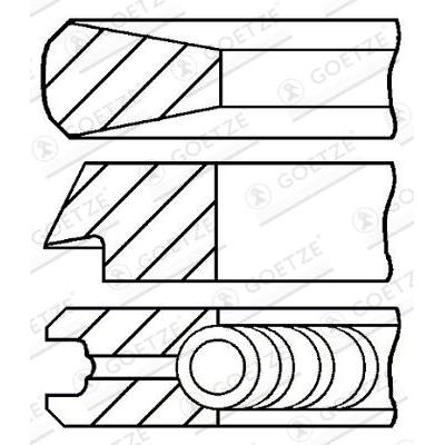 GOETZE ENGINE Kolbenringsatz 08-110100-00 für Fiat