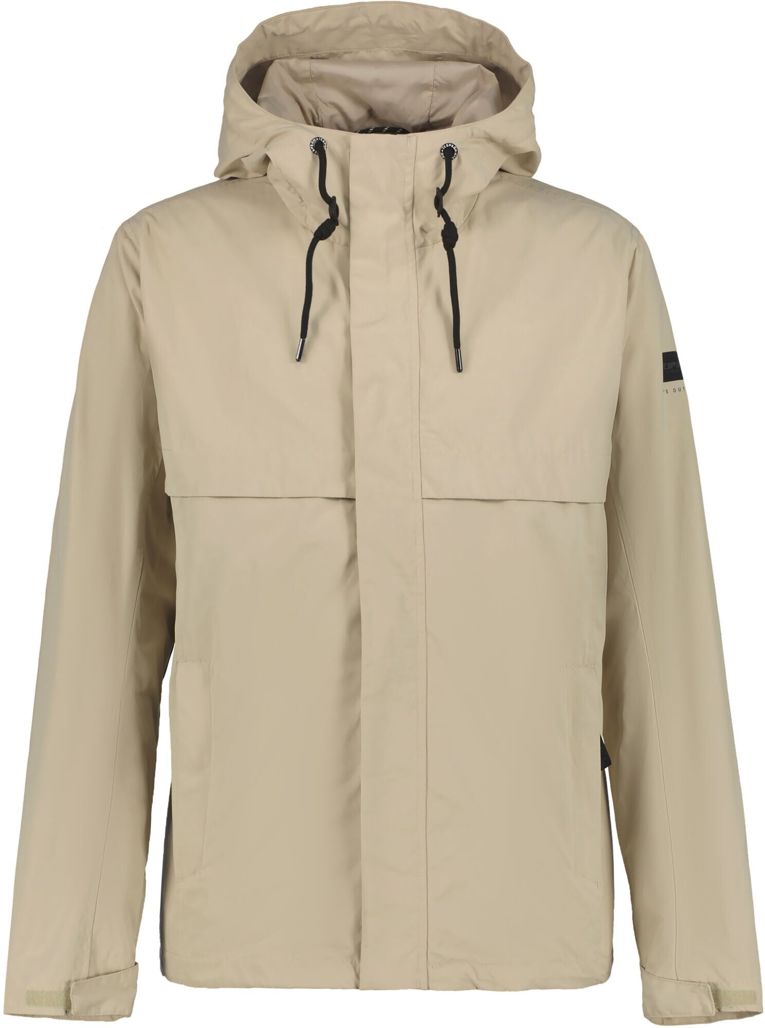 Outdoorjacke ICEPEAK "Icepeak Jacke Villandry", Herren, Gr. 54, beige (kitt), Stoff, 88% Polyester, 12% Baumwolle, normal, Jacken Outdoorjacke