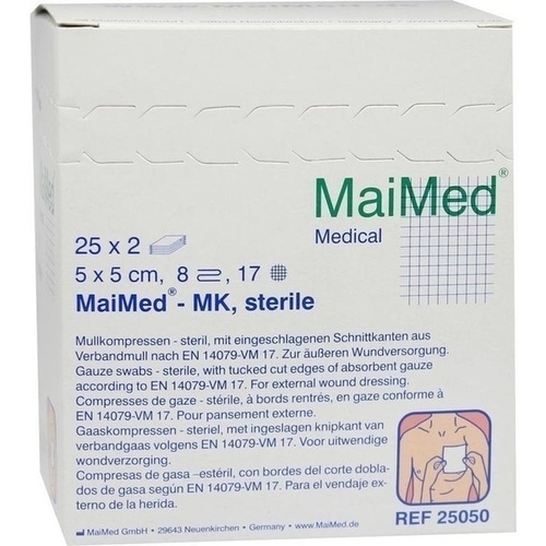 MaiMed GmbH Mullkompressen 5x5cm 8-fach steril 08888858