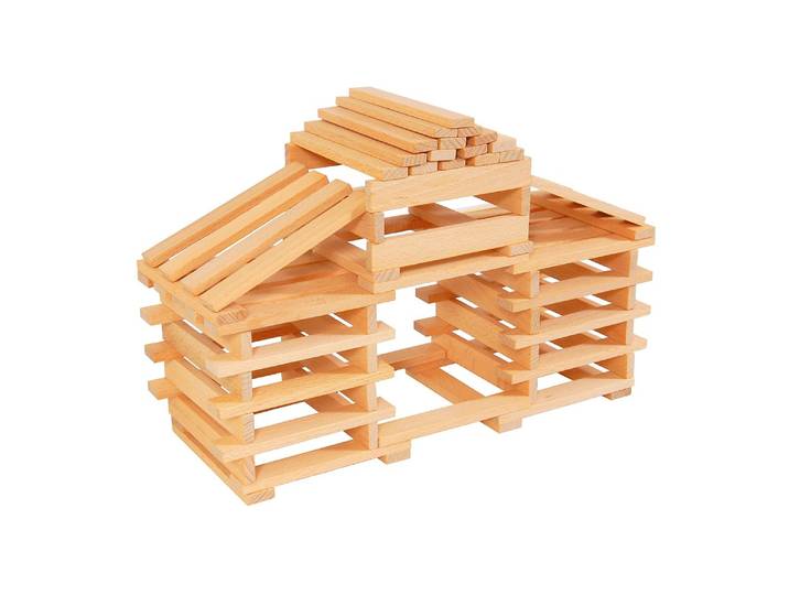 KIDWAY - 200 bûchettes de construction en bois - Construction - 2 ans et +