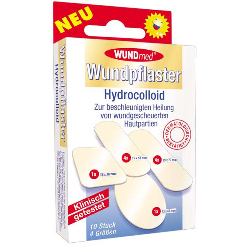 Wundpflaster Hydrocolloid 4 Größen 10 St Pflaster