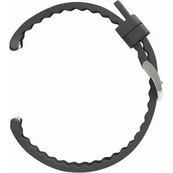 Samsung PeakForm Band (22 mm, Kautschuk, Polyamid/Nylon), Uhrenarmband, Grau