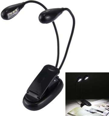 Inspired Deals Dual Arm LED Book Light Clip On Reading Lamp For Books, Laptop & Travel Dual Arm LED Book Light Clip On Reading Lamp For Books, Laptop & Travel
