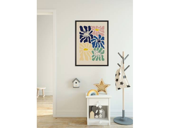 Wandbild KOMAR Disney The Lion King Between Flowers , bunt (farbe bild(er): bunt), Disney, 1 Stk., Vlies, Bilder, Wandbild, 30 x 40 cm (Breite x Höhe) - Kinderzimmer, Dekoration
