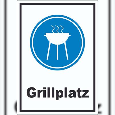 HB-Druck Grillplatz Aufkleber A9 (37x52mm)