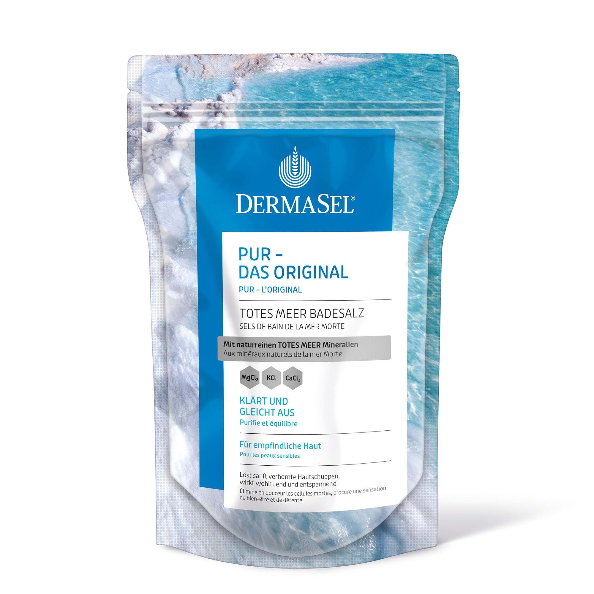 Dermasel Totes Meer Badesalz Pur 1500 g Salz
