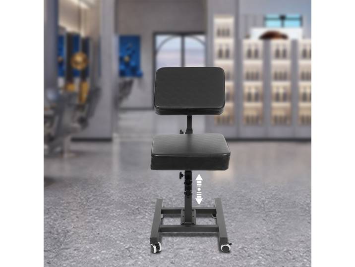 180 ° Chaise de tatouage réglable, chaise de coiffeur mobile avec roulettes universelles, chaise de salon de tatouage, cadre en métal, coussin en PU, banc de tatouage