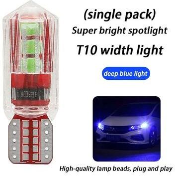 Uplift Picks Ice Blue T10 LED Car Clearance Lamp Super Bright Plug In Auto Light deep Blue (1 Pc)