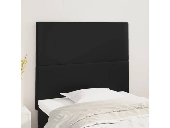Tête de Lit Meubles de Chambre à Coucher Accessoires de Lit Simple Têtes de Cadre de Lit Intérieur Noir 90x5x118/128 3116130