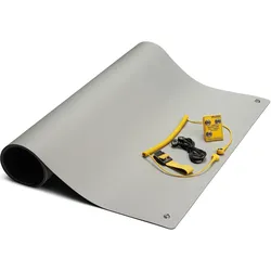 Safeguard, Zubehör Arbeitsschutz, ESD-Tischmatten Set L Pro Swiss, 600 x 1200 mm, Schweizer Erdungsstecker, 5-teilig (Statikschutz)