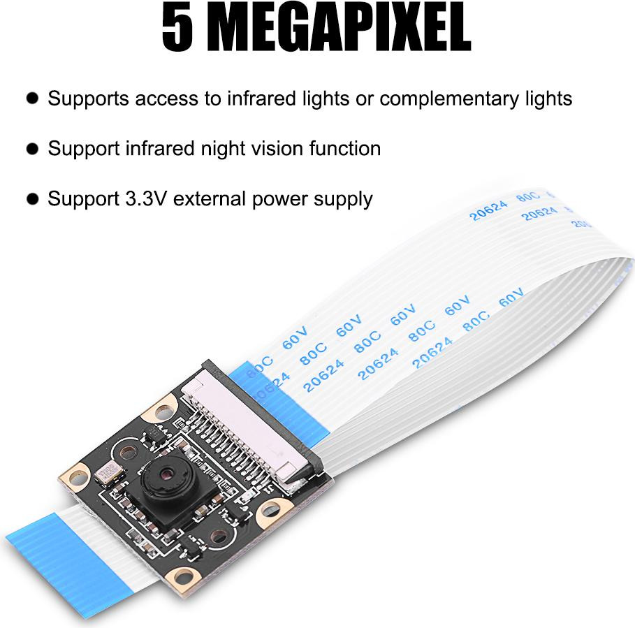 Garosa Infrarood Nachtzichtcamera Module met OV5647 Sensor, 5 Megapixels, voor Raspberry Pi