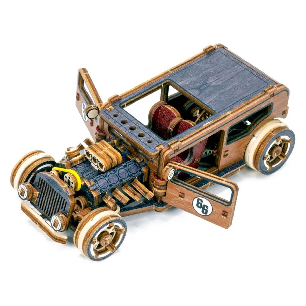 WoodenCity WOODEN CITY 3D Puzzle Hot Rod Car Limited Edition 142 Teile (LE-001)