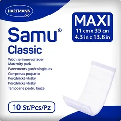 SAMU Wöchnerinnen Vorlagen Classic maxi 11x35 cm 10 St