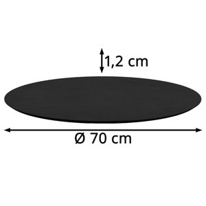 Veba Tischplatte 1070, rund, Ø 70cm, schwarz