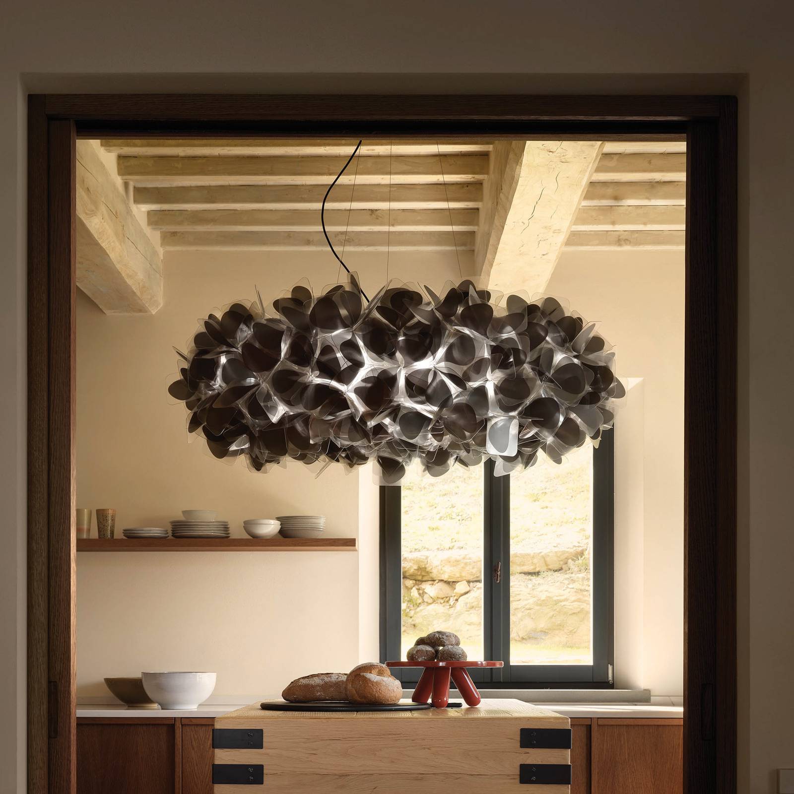 Slamp Designer Hängeleuchte Clizia Mama Non Mama, dimmbar, schwarz, für Wohn- / Esszimmer, Kunststoff, Design