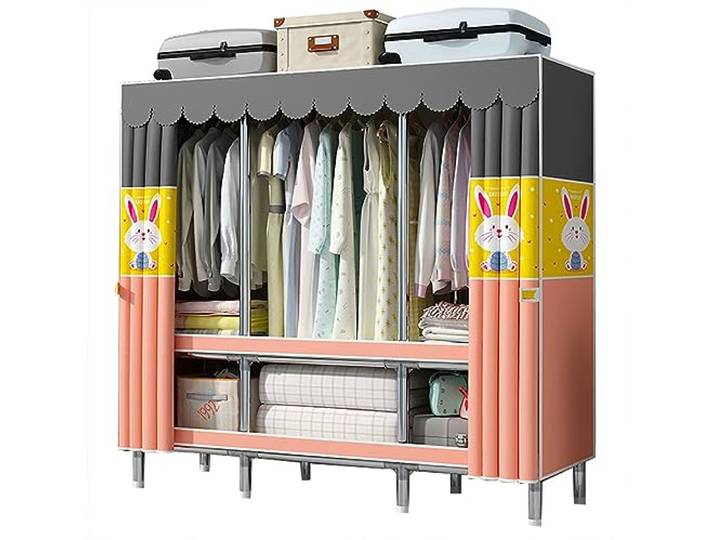 SDGBCXD Tragbarer Kleiderschrank, Regale for Aufhängen von Kleidung