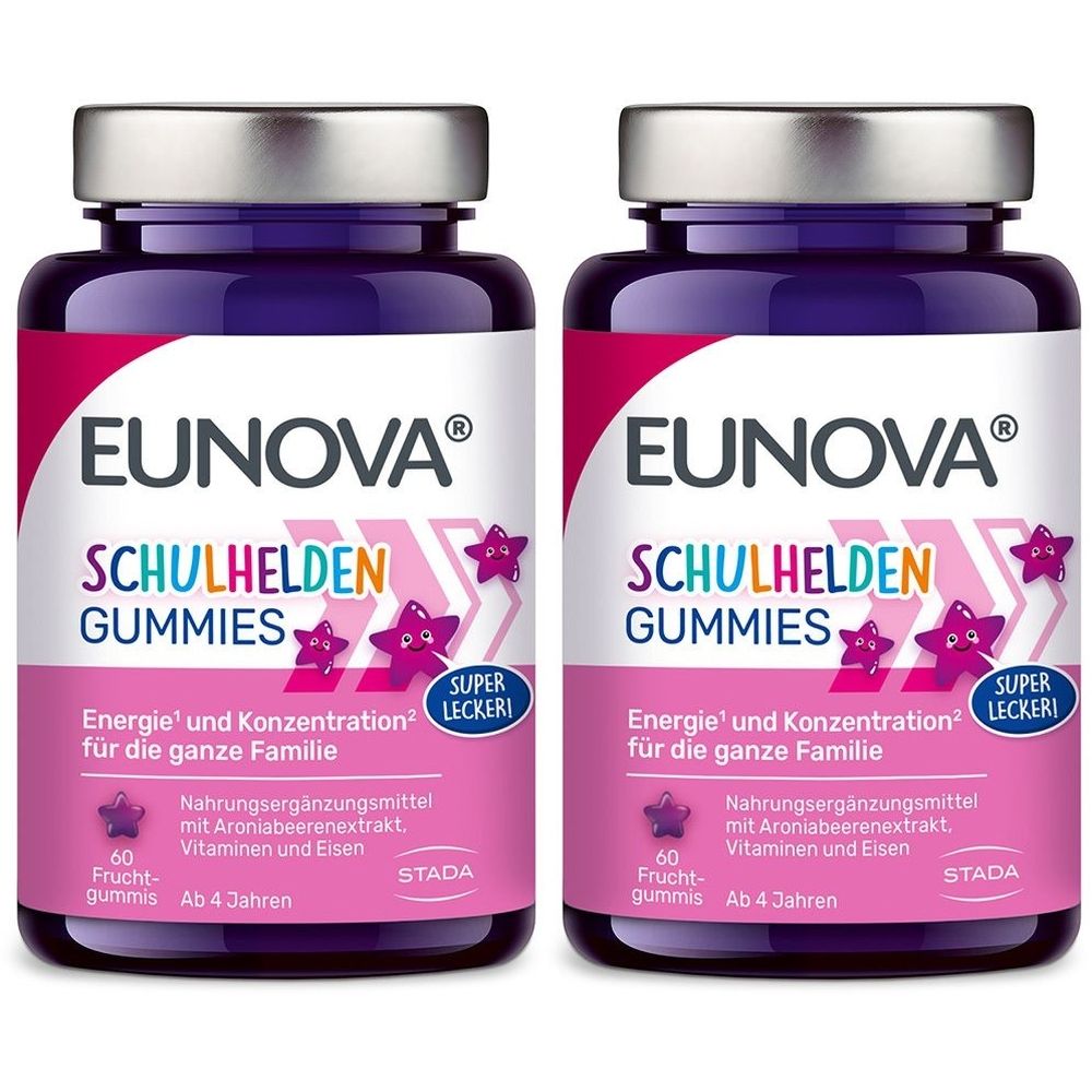 2x Eunova Schulhelden Gummies 2x60 St Bonbons