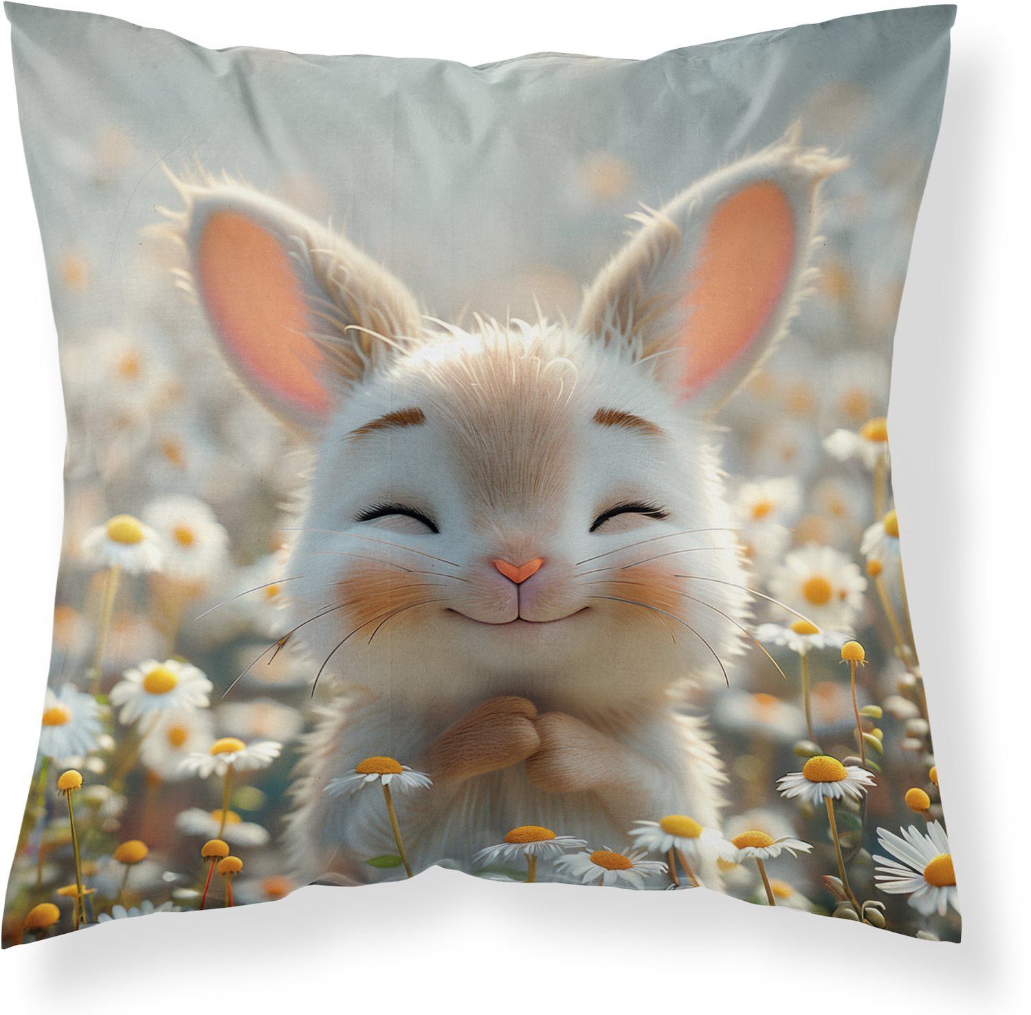 Konijn Bunny Sierkussen inclusief polyester vulling 40 x 40 cm