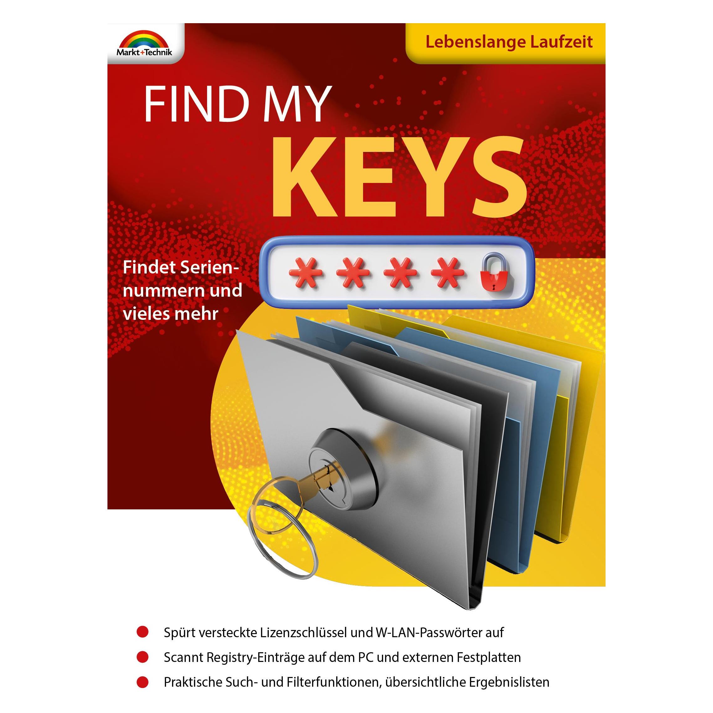 Markt + Technik KEY Finder Elite Download Code (1 User, 1 Geräte/User, unbegrenzt) (90819)