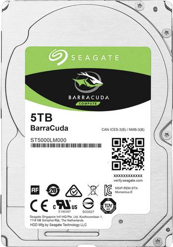 Seagate BarraCuda 5TB Interne Festplatte 6.35cm (2.5 Zoll) SATA III ST5000LM000 Bulk