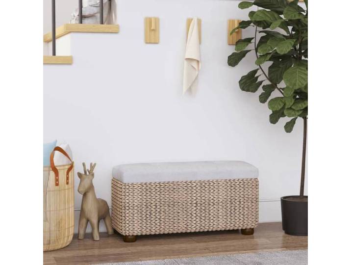 Bancs de rangement ((2 pcs) Bancs coffres pour salon avec coussin gris 69 cm quenouille_13412