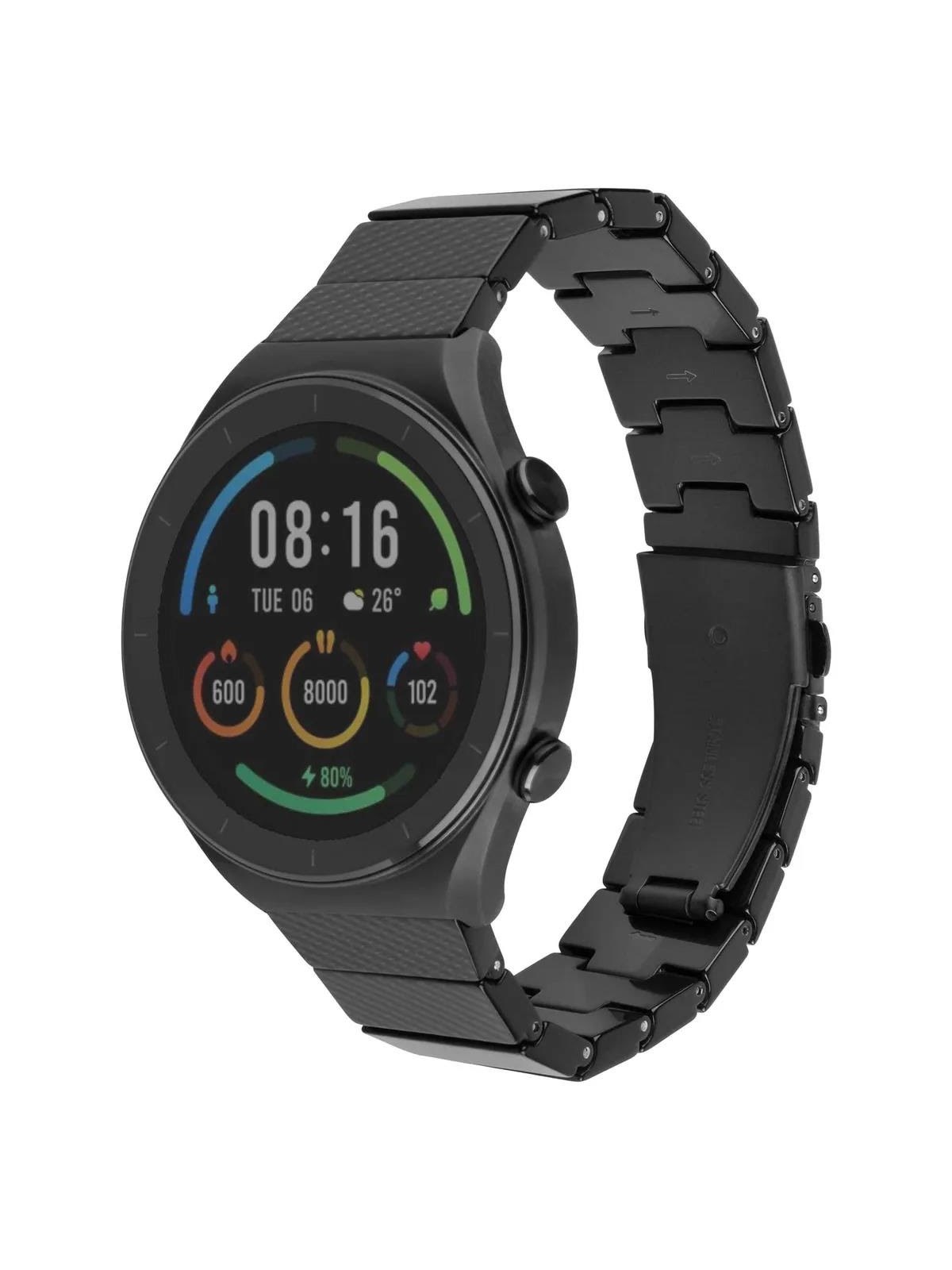 FIXED Resin Strap for 22mm Smartwatch with Quick Release Connector - Carbon Black