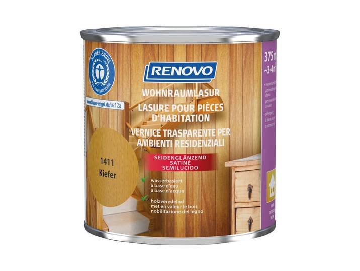 Renovo Wohnraumlasur Braun 0.375 l Seidenglanz