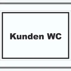 HB-Druck Kunden WC Aufkleber mit Text Toilette waagerecht A4 (210x297mm)