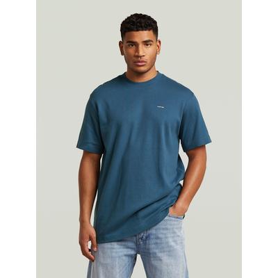 T-Shirt G-STAR "True Regular T-Shirt", Herren, Gr. XXL, blau (rank blau), Obermaterial: 100% Baumwolle, Shirts T-Shirt