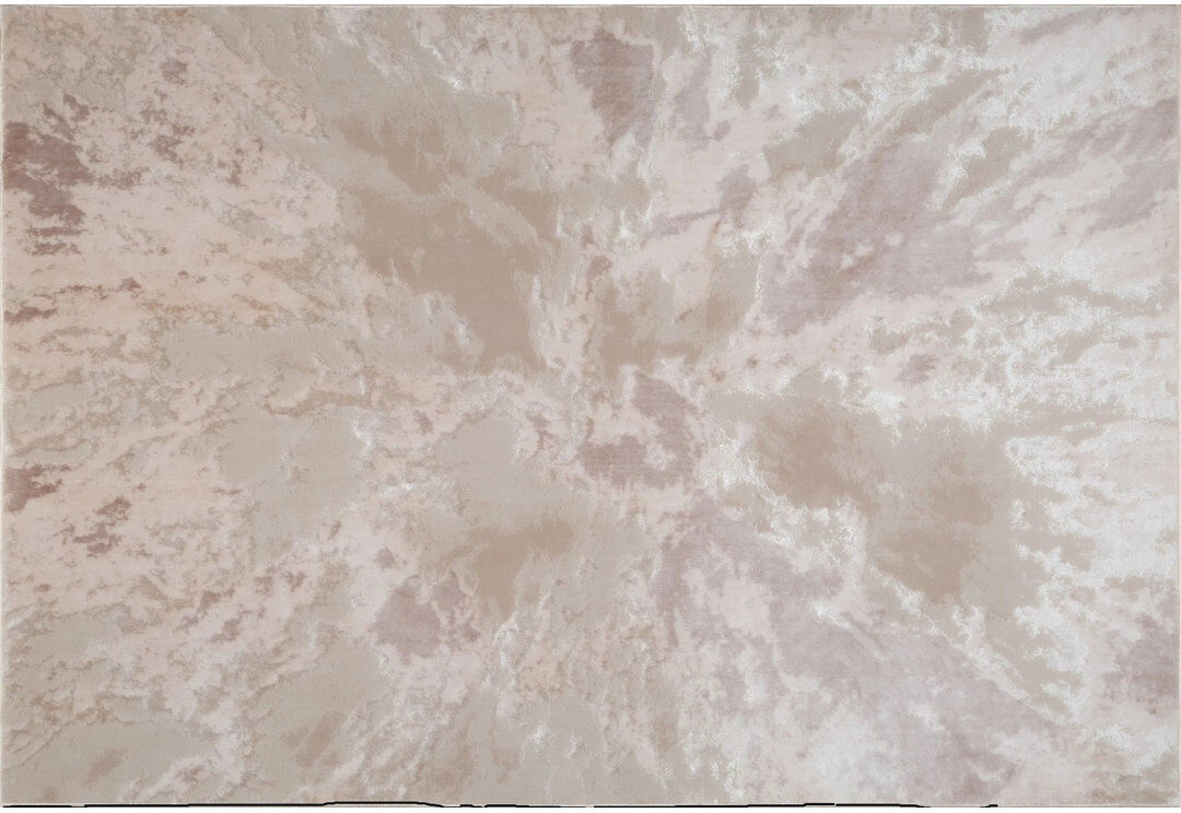Metro Abstract and Marble Flokati Beige Rectangle 120 x 170 cm