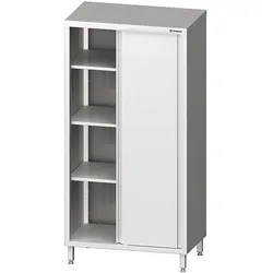 Stalgast Edelstahl Hochschrank mit Schiebetüren, 1200x700x2000 mm, verschweißt