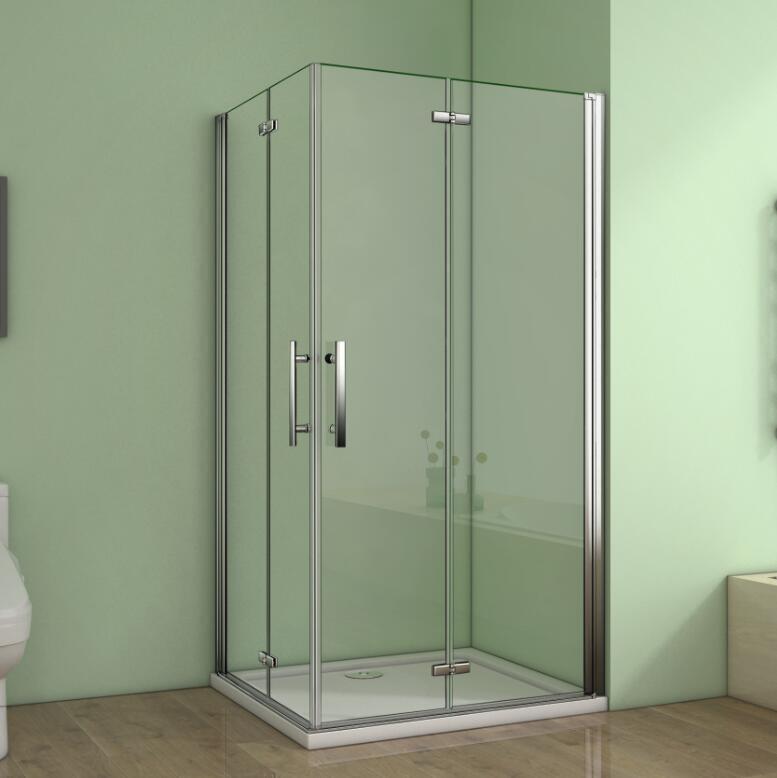 76X100cm Scharniertür Eckeinstieg NANO-GLAS Duschkabine Duschabtrennung Duschwand Dusche Drehtür Höhe 195cm