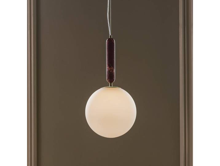 Globen Lighting Hängeleuchte Torrano, dimmbar, rot, für Wohn- / Esszimmer, Stein, Skandinavisch