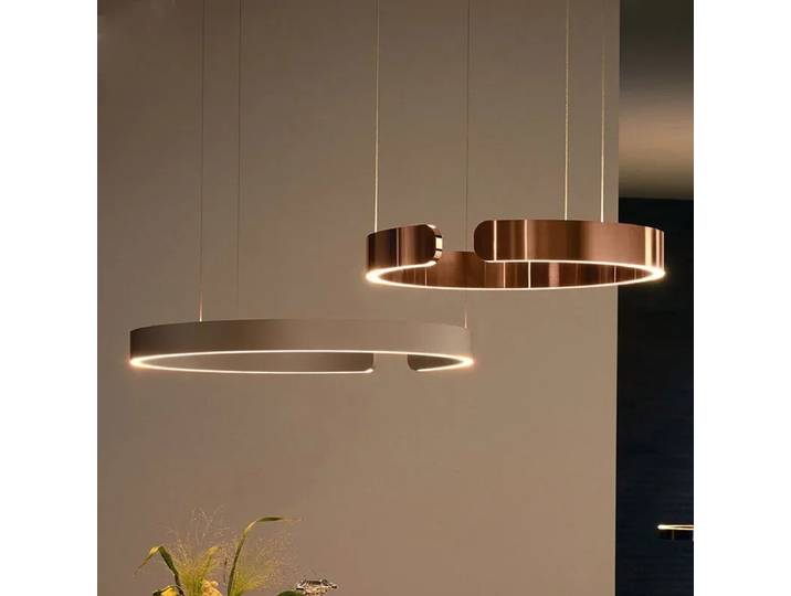 Lustre LED rond nordique, luminaire suspendu pour salle à manger, îlot, chambre, restaurant, cuisine, bar