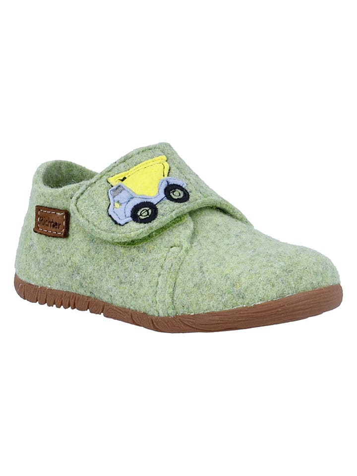 Richter Shoes Hausschuhe "Filzi" in Grün - 22