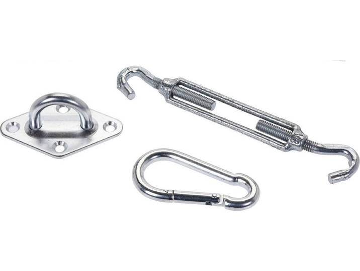 Accessoires voor Schaduwdoek - Karabijnhaak/Spanmoer/Plaat met Oog