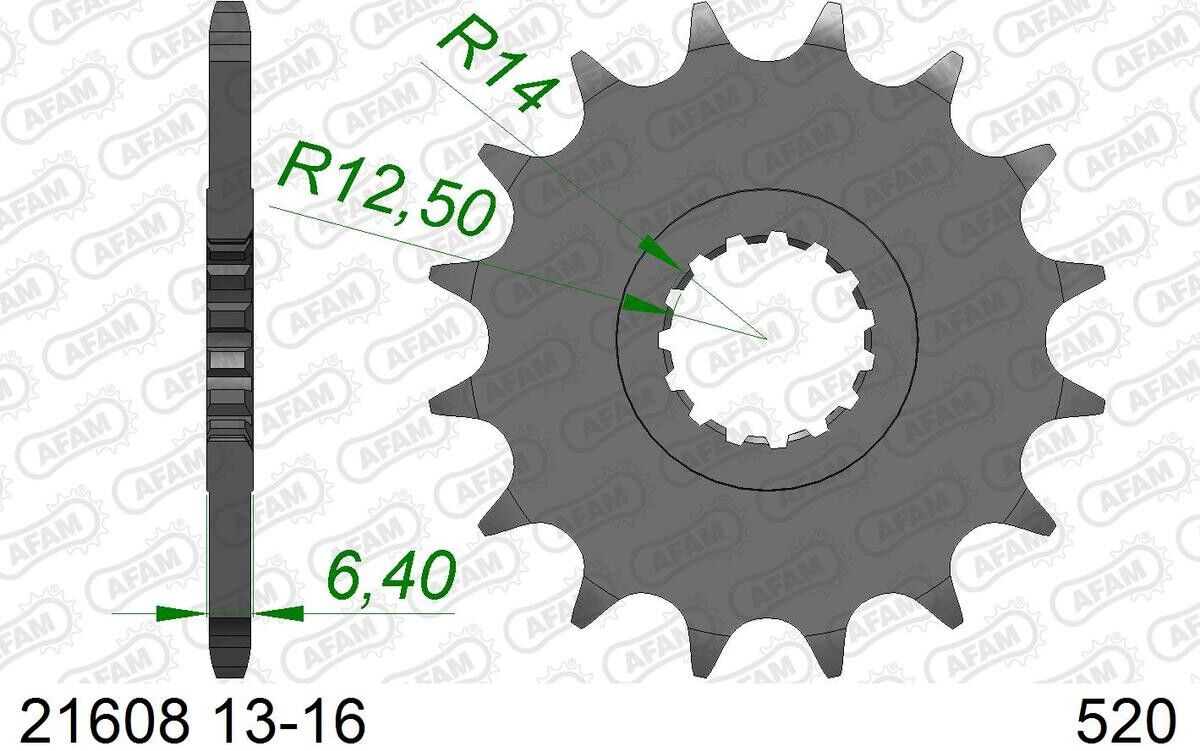 AFAM 21608-14 Chain Pinion