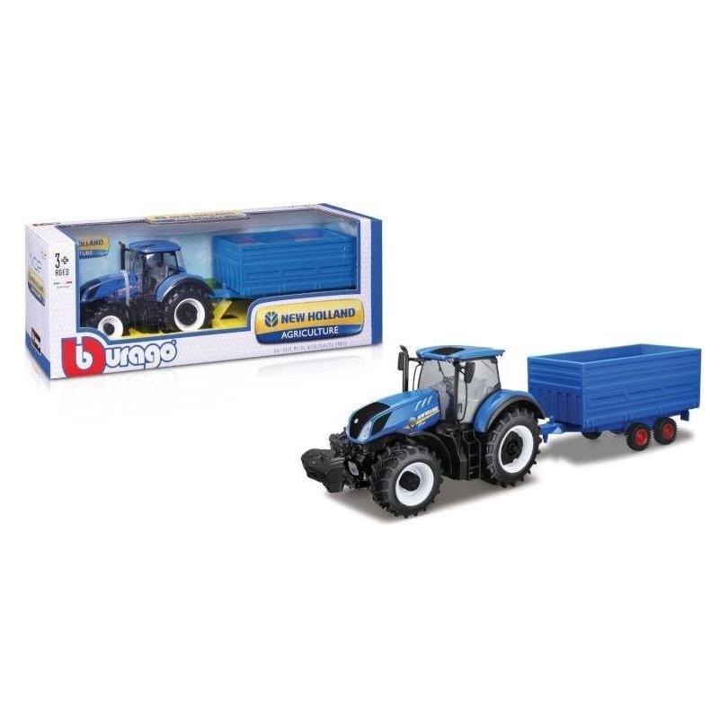 New Holland T7.315 mit Anhängern und Ballen (52402509)