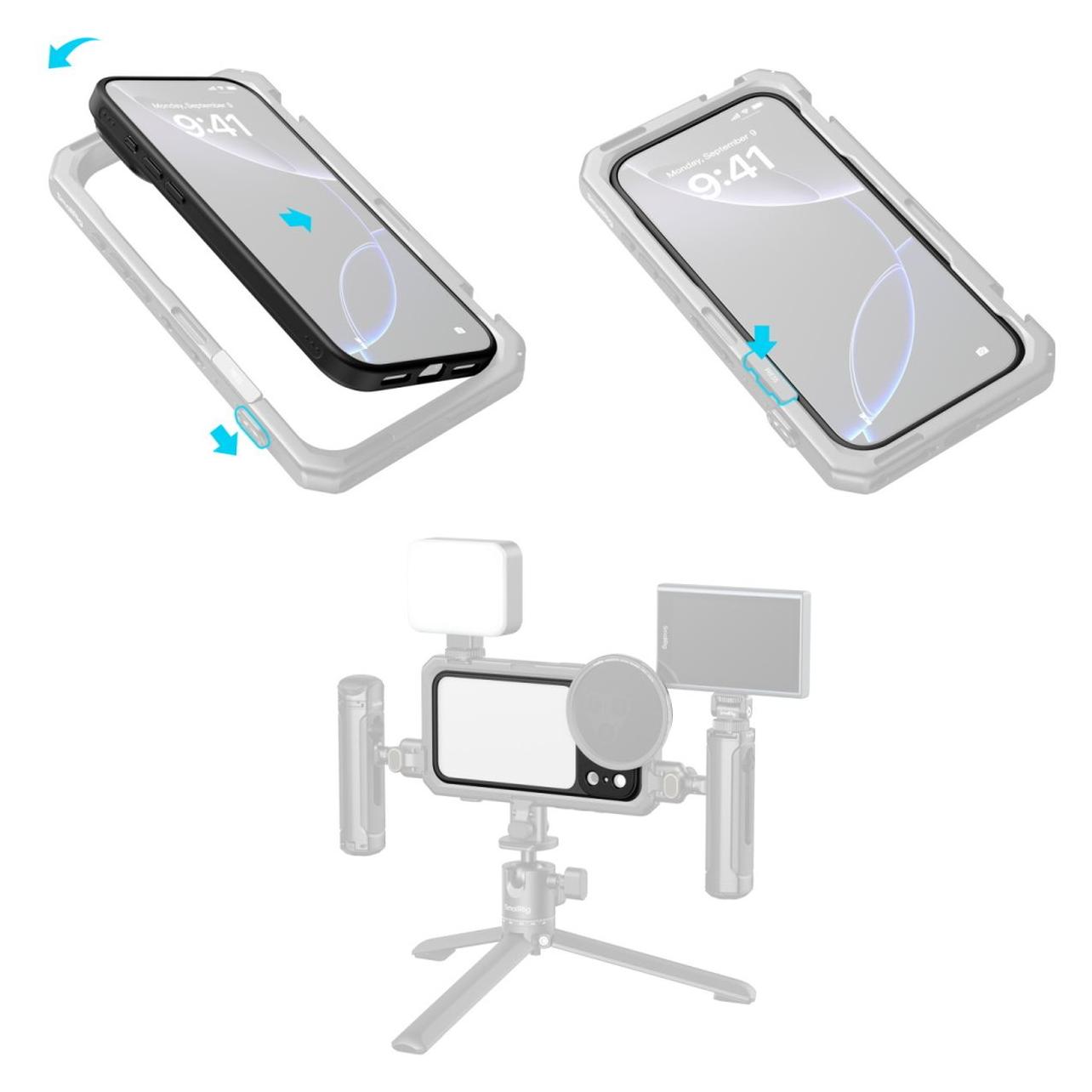 SmallRig 5793 FilMov Lightweight Photography Bumper Case for iPhone 17 Pro Max (Black) (Apple iPhone 17 Pro Max) (5793)